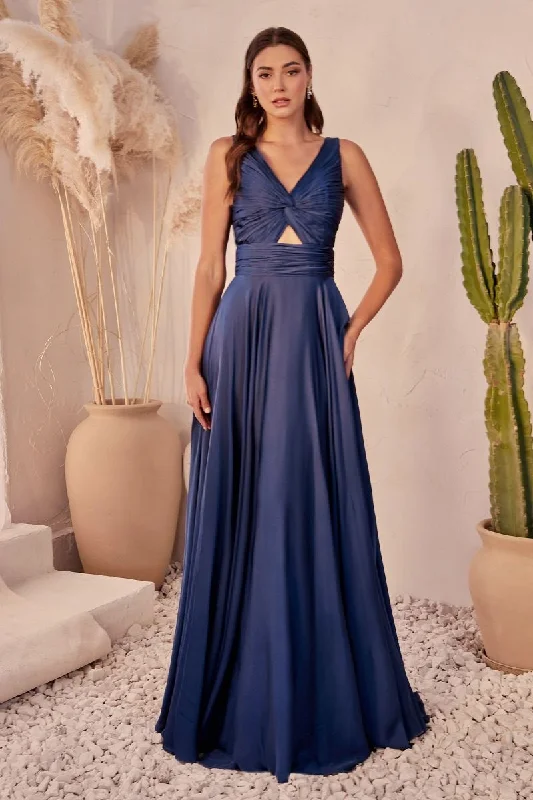 Women's Square-Neck DressesCinderella Divine 7497 Navy 8 Sale
