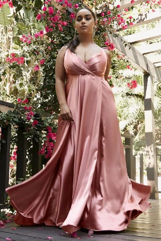 Women's Notched Collar DressesCinderella Divine BD105 Desert Rose S Sale