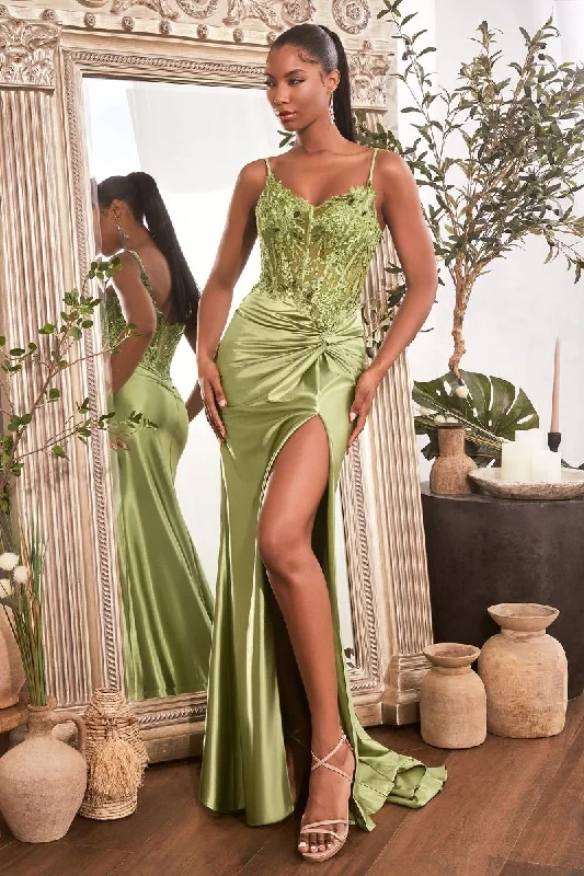 Women's Wide Collar DressesCinderella Divine CD0176 Greenery XL Sale