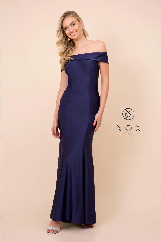 Women's Sweetheart-Neck DressesNox Anabel N295 Navy XS