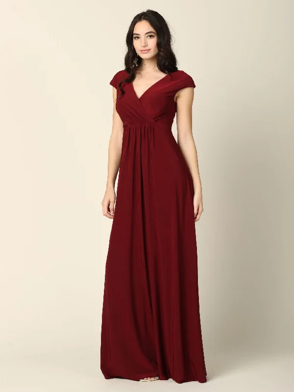 Women's V-Shaped-Neck DressesBurgundy 2XL Mother of the Bride Long V Neck Formal Dress Sale Women's V-Shaped-Neck DressesBurgundy 2XL Mother of the Bride Long V Neck Formal Dress Sale