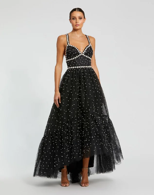 Women's High Collar DressesMac Duggal 20747 High Low A Line Formal Prom Dress