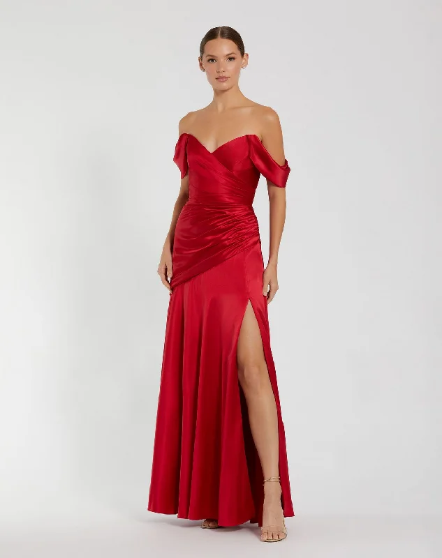 Women's Racerback DressesMac Duggal 56037 Pleated Long Formal Evening Prom Dress