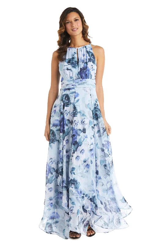 Women's Off-the-Shoulder DressesBlue 14 R&M Richards 7729 Long Halter Formal Floral Dress Sale Women's Off-the-Shoulder DressesBlue 14 R&M Richards 7729 Long Halter Formal Floral Dress Sale