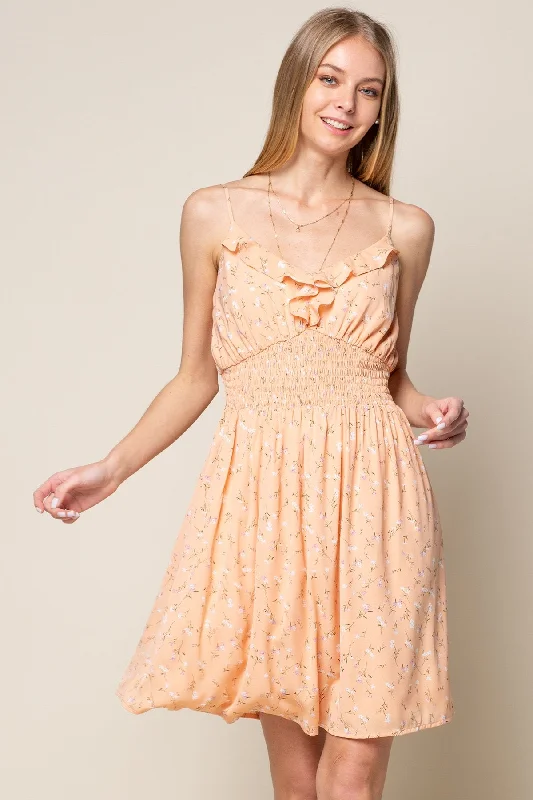 Women's Sheath DressesShort Spaghetti Strap Ruffle dress