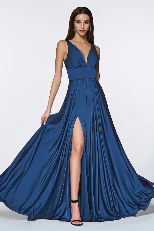  Women's A-Line DressesCinderella Divine CD7469 French Navy 24 Sale