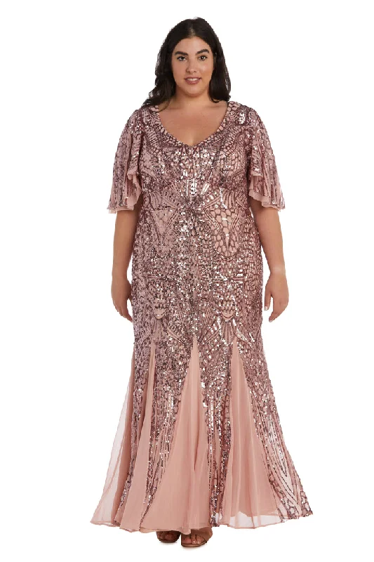 Women's Boat-Neck DressesNightway 22139W Mauve 20W Sale