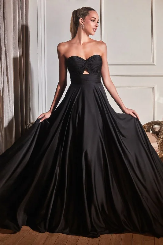 Women's Shawl Collar DressesCinderella Divine 7496 Black 14 Sale