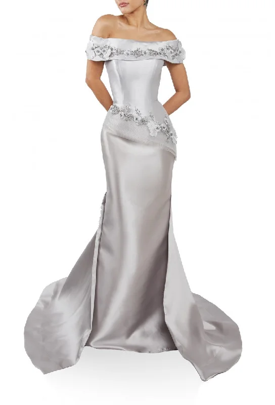Women's Low-Neck DressesTerani Couture 242M3356 Long Formal Mermaid Fit Dress