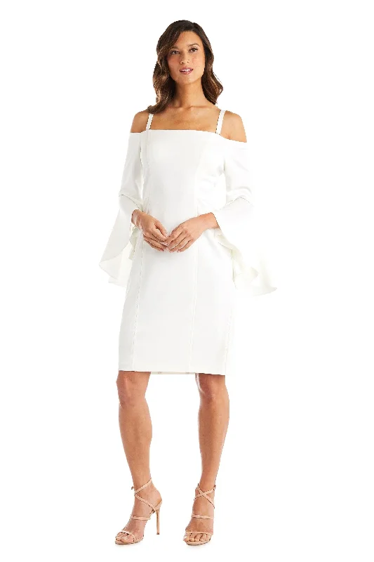 Women's Collarless DressesR&M Richards 2262 Short Cocktail Off Shoulder Dress