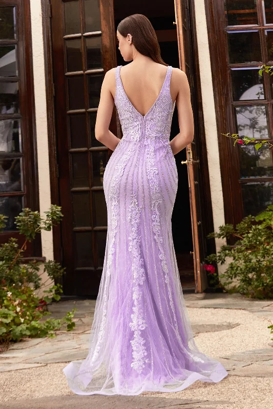 Women's High-Neck DressesCinderella Divine CD981 Lilac 4 Sale
