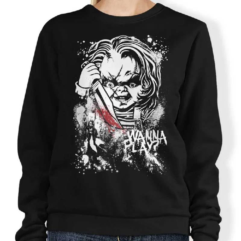 Women's Blouse with HoodWanna Play - Sweatshirt