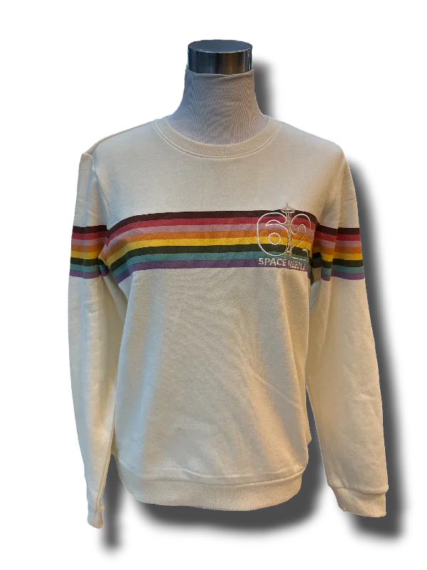 Women's Blouse with Mid-Length62 Chillstripe Crew Neck Sweatshirt