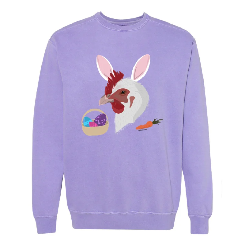Women's High-Neck BlouseHoppy Easter Chicken Crewneck (S-3XL) - Multiple Colors!