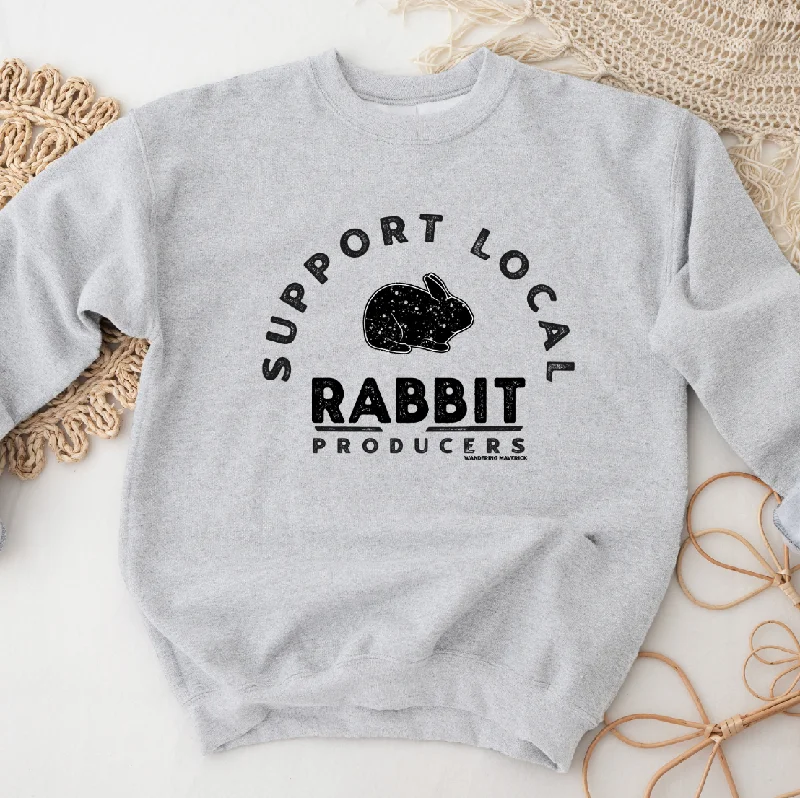 Women's Blouse with Cropped LengthSupport Local Rabbit Producers Crewneck (S-3XL) - Multiple Colors! Women's Blouse with Cropped LengthSupport Local Rabbit Producers Crewneck (S-3XL) - Multiple Colors!