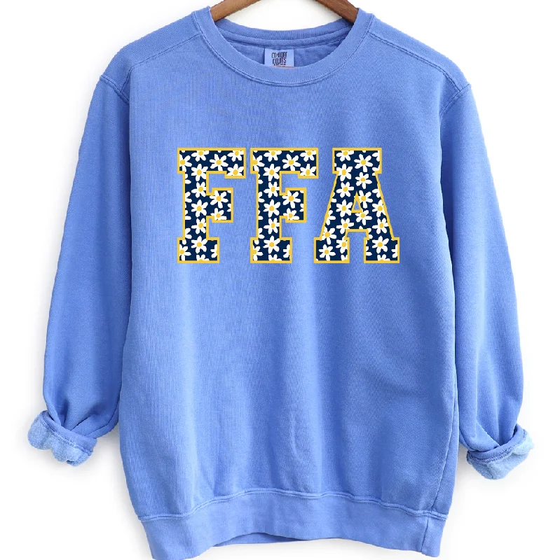 Women's Solid BlouseFFA Navy Daisy Crewneck (S-3XL) - Multiple Colors!