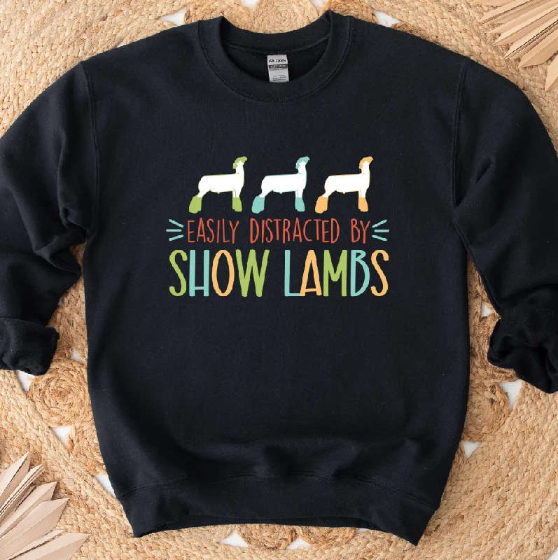 Women's Blouse with V-Shaped CollarEasily Distracted By Show Lambs Crewneck (S-3XL) - Multiple Colors! Women's Blouse with V-Shaped CollarEasily Distracted By Show Lambs Crewneck (S-3XL) - Multiple Colors!