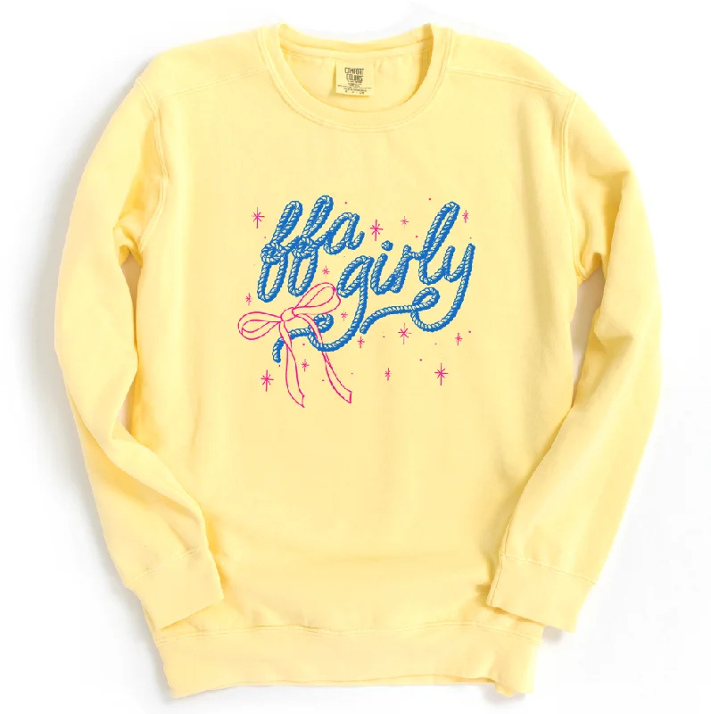 Women's Blouse with V-Shaped CollarRope Bow FFA Girly Crewneck (S-3XL) - Multiple Colors!