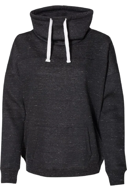 Women's Blouse with FrillsJ. America Womens Mlange Fleece Cowl Neck Sweatshirt