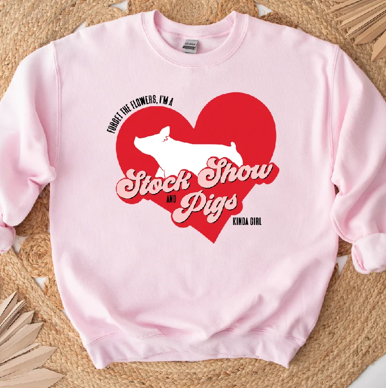 Women's Blouse with ShirringForget The Flowers PIG Crewneck (S-3XL) - Multiple Colors!