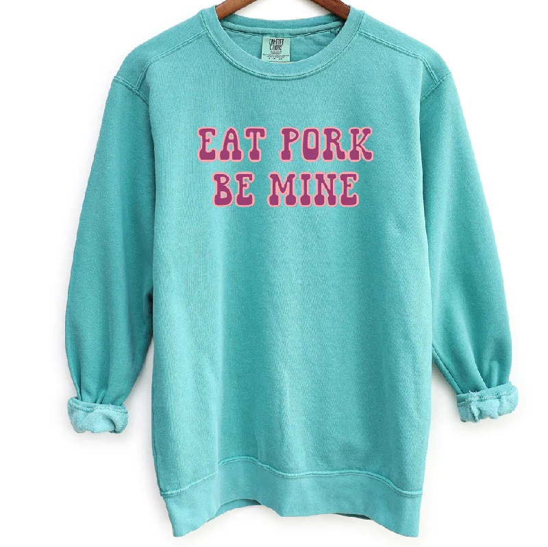 Women's Blouse with Mandarin CollarEat Pork Be Mine Crewneck (S-3XL) - Multiple Colors!