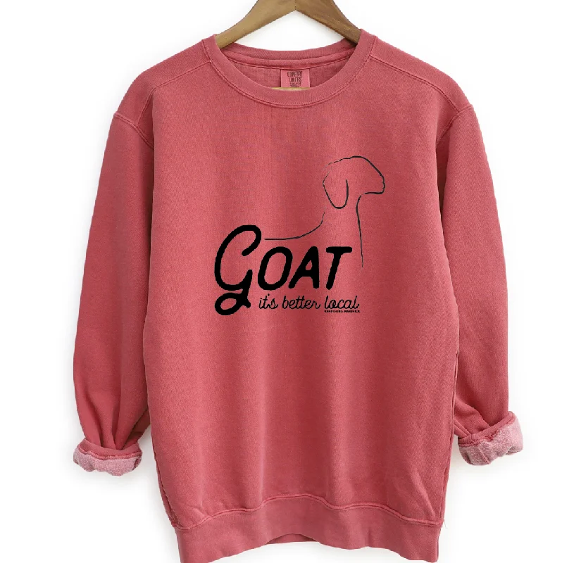 Women's Blouse with Straight HemGoat It's Better Local Crewneck (S-3XL) - Multiple Colors!