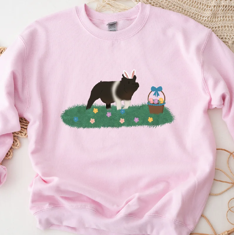 Women's V-Neck BlouseHampshire Easter Pig Crewneck (S-3XL) - Multiple Colors!