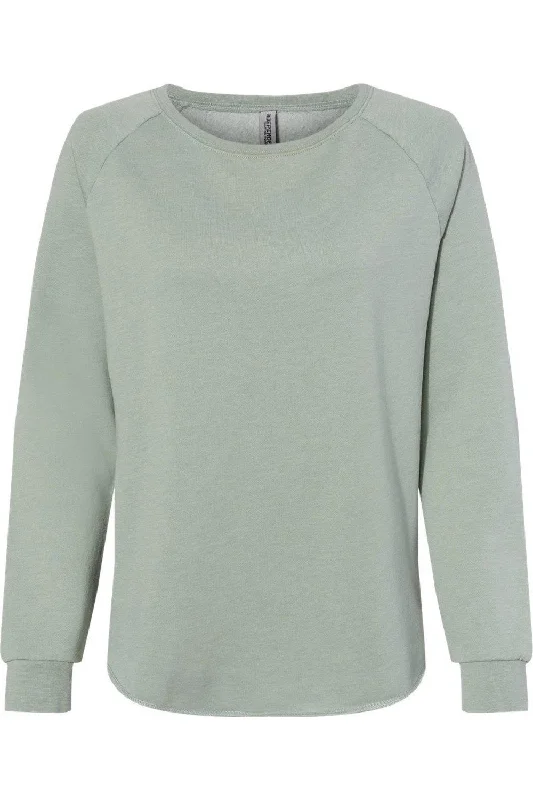 Women's Blouse with Notched CollarIndependent Trading Co. Women´s California Wave Wash Crewneck Sweatshirt Women's Blouse with Notched CollarIndependent Trading Co. Women´s California Wave Wash Crewneck Sweatshirt