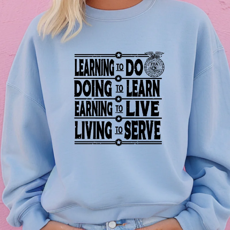 Women's Blouse with Shirt CollarFFA Motto Bold Black – Crewneck