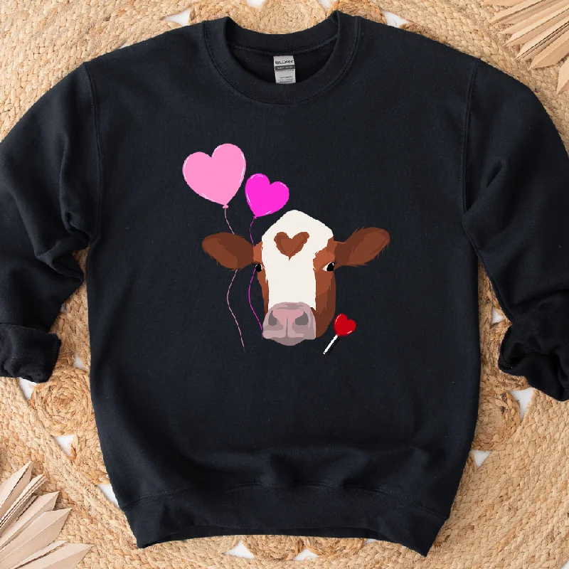Women's Blouse with FrillsLove Struck Steer Crewneck (S-3XL) - Multiple Colors!
