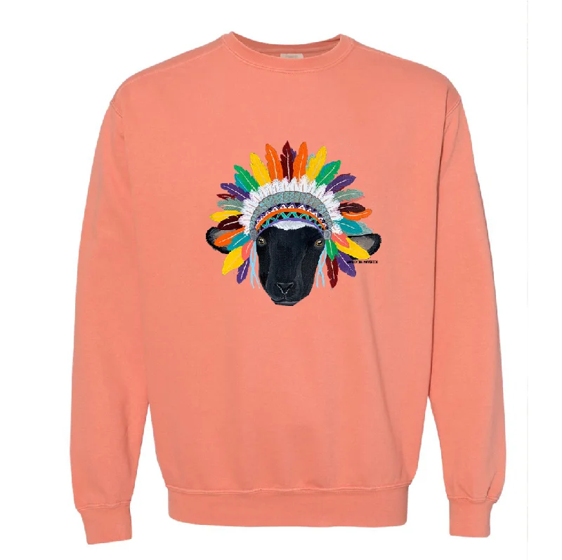 Women's Blouse with Narrow CollarLamb Headdress Crewneck (S-3XL) - Multiple Colors!