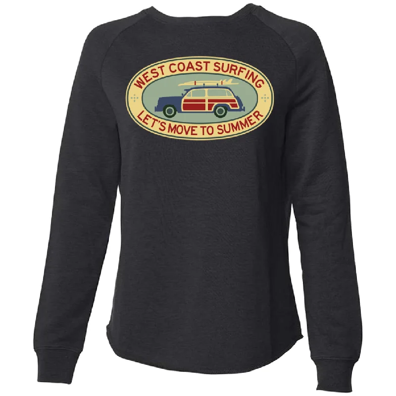 Women's Blouse with Rounded CollarWest Coast Surfing Super Soft Crewneck Sweater