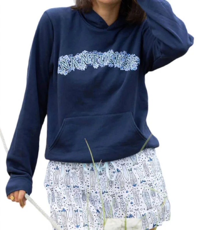 Women's Blouse for EveningEndless Summer Nantucket Hoodie In Navy