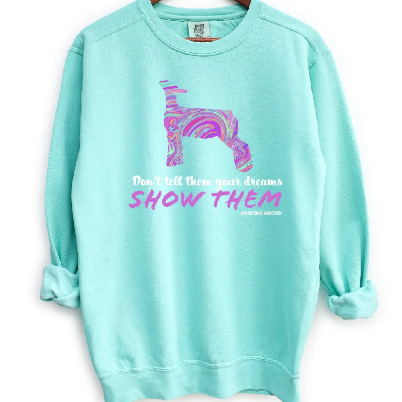 Women's Blouse with Straight HemShow Them Lamb Crewneck (S-3XL) - Multiple Colors!
