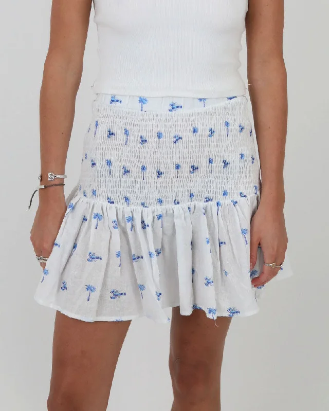 Women's Blouse with PleatsRa Ra Skirt | Lobster and Palm print