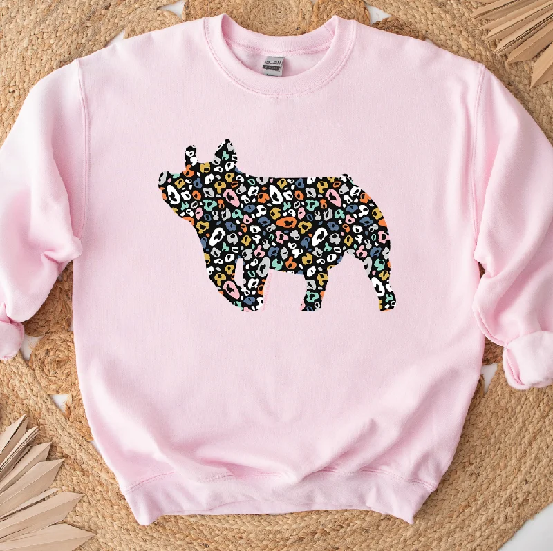 Women's Blouse with Square CollarColorful Cheetah Pig Crewneck (S-3XL) - Multiple Colors!