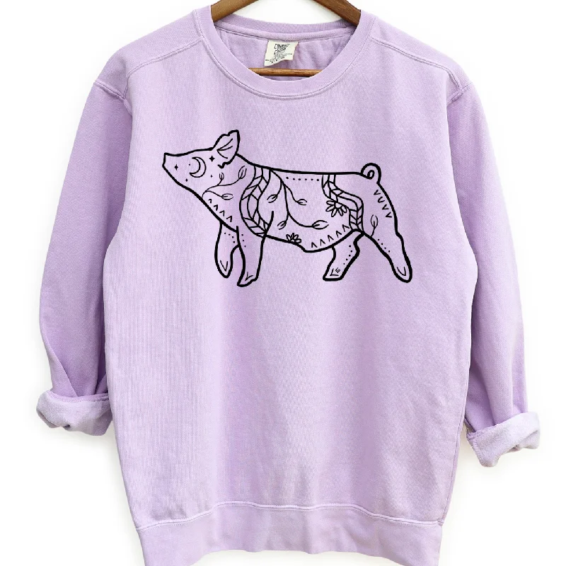 Women's Blouse with Keyhole CollarBoho Hog Crewneck (S-3XL) - Multiple Colors!