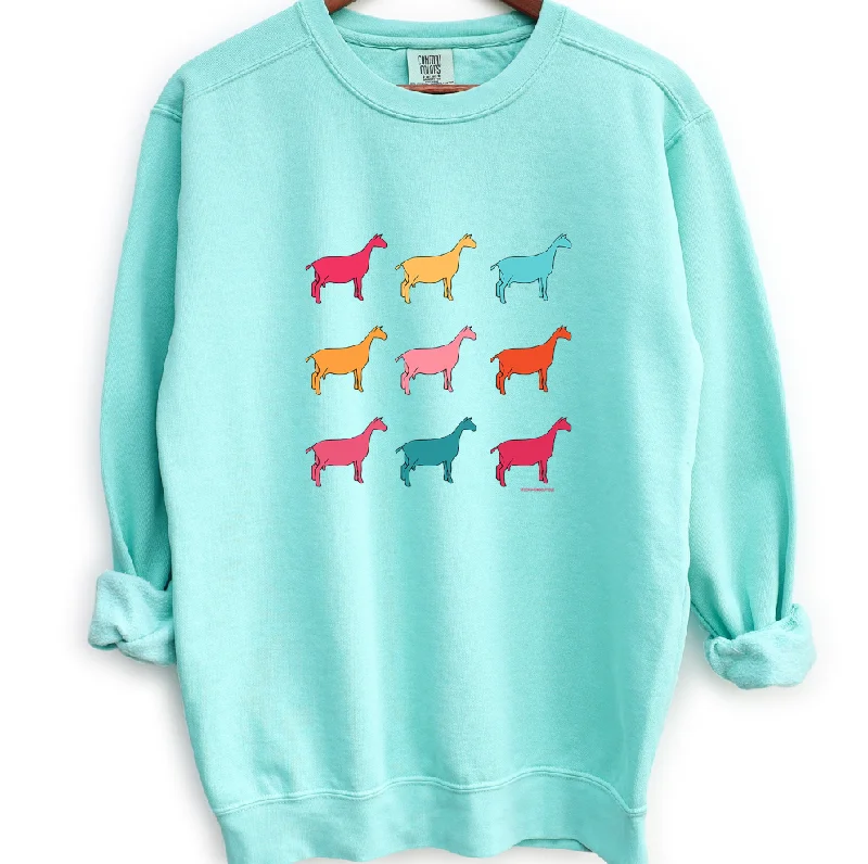 Women's Blouse with Lapel CollarColorful Bundle Dairy Goat Crewneck (S-3XL) - Multiple Colors! Women's Blouse with Lapel CollarColorful Bundle Dairy Goat Crewneck (S-3XL) - Multiple Colors!