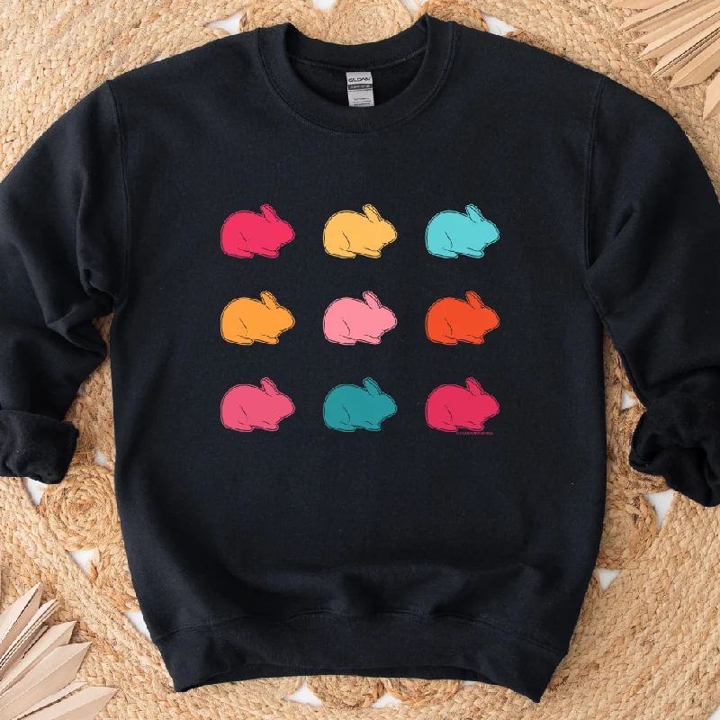 Women's Blouse with SmockingColorful Bundle Rabbit Crewneck (S-3XL) - Multiple Colors!