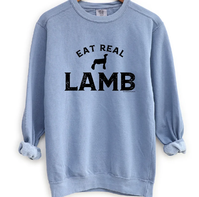 Women's Blouse for Casual WearEat Real Lamb Crewneck (S-3XL) - Multiple Colors!