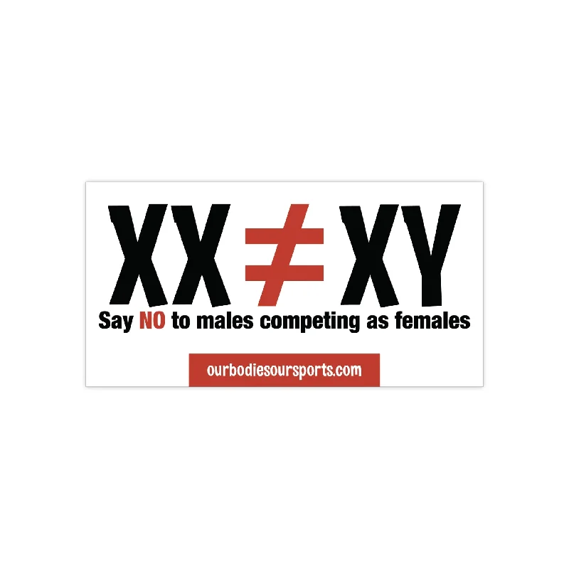 Women's Blouse with Square CollarXX ≠ XY | White Bumper Sticker
