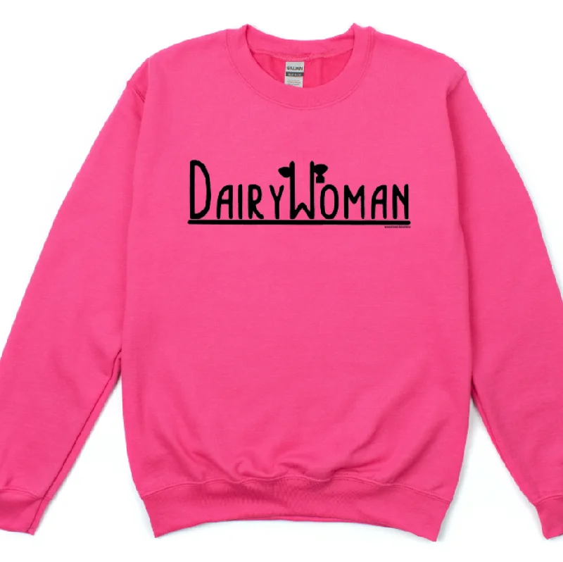 Women's Blouse with Peter Pan CollarDairyWoman Eartag Crewneck (S-3XL) - Multiple Colors!