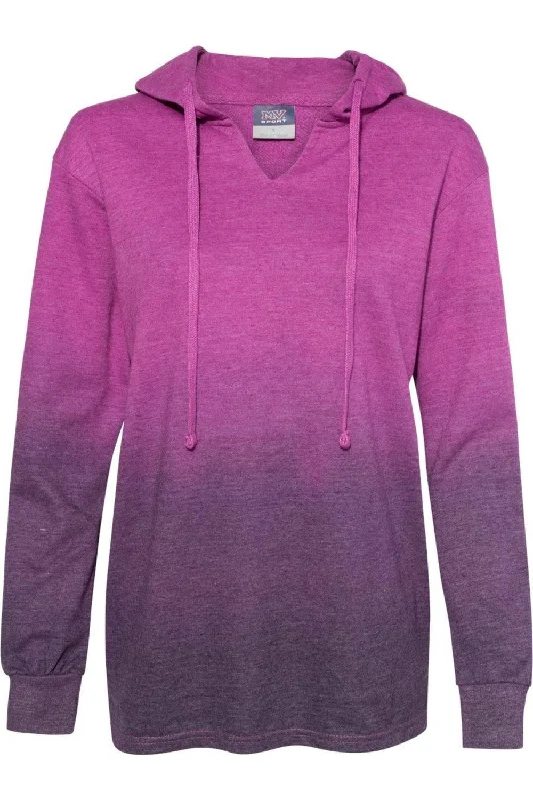 Women's Blouse with Boat CollarMV Sport Women´s French Terry Ombr Hooded Sweatshirt