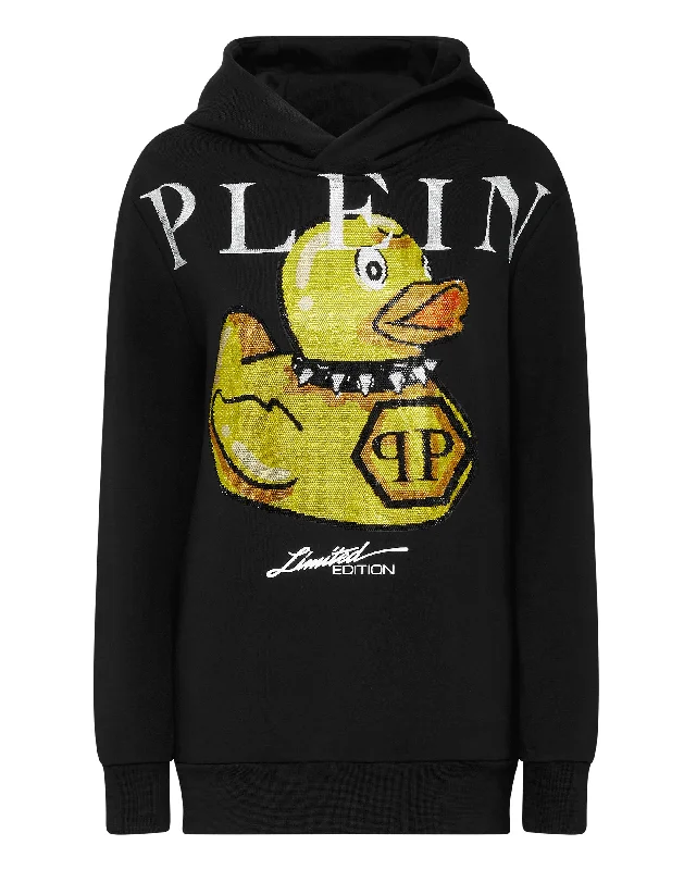 Women's Ruffled BlouseHoodie sweatshirt Stones PP Duck