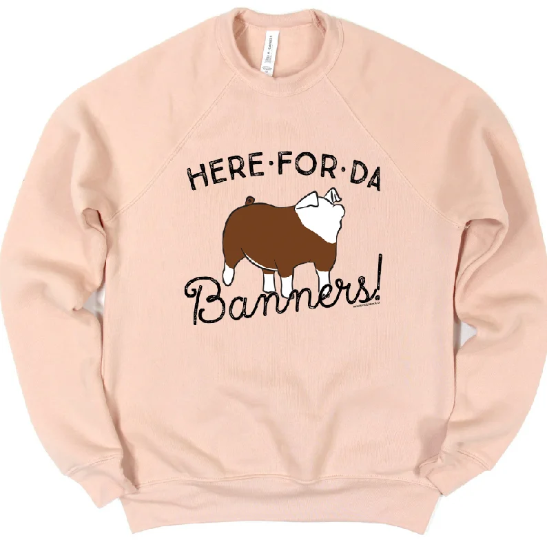 Women's Blouse with Collarless DesignHere-For-Da Banners Pig Crewneck (S-3XL) - Multiple Colors! Women's Blouse with Collarless DesignHere-For-Da Banners Pig Crewneck (S-3XL) - Multiple Colors!