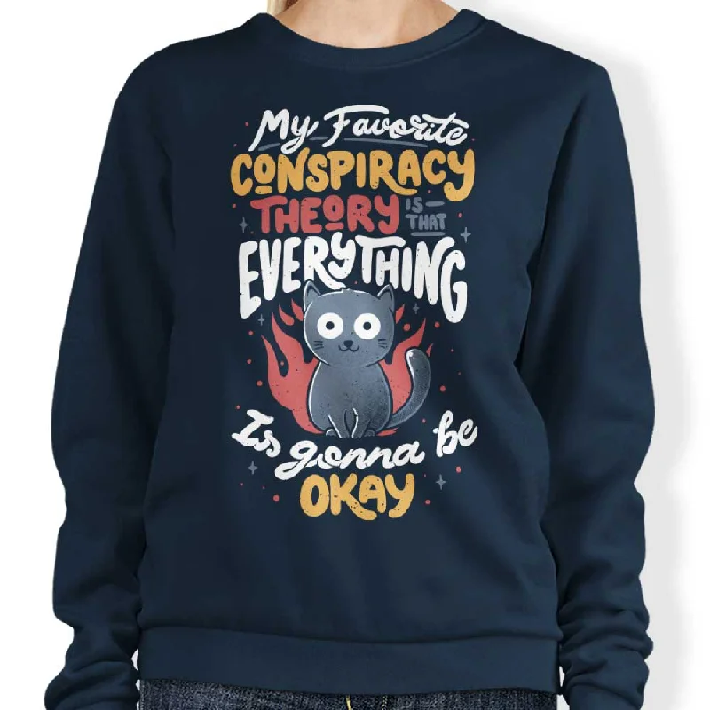Women's Blouse with Low CollarConspiracy Theory - Sweatshirt