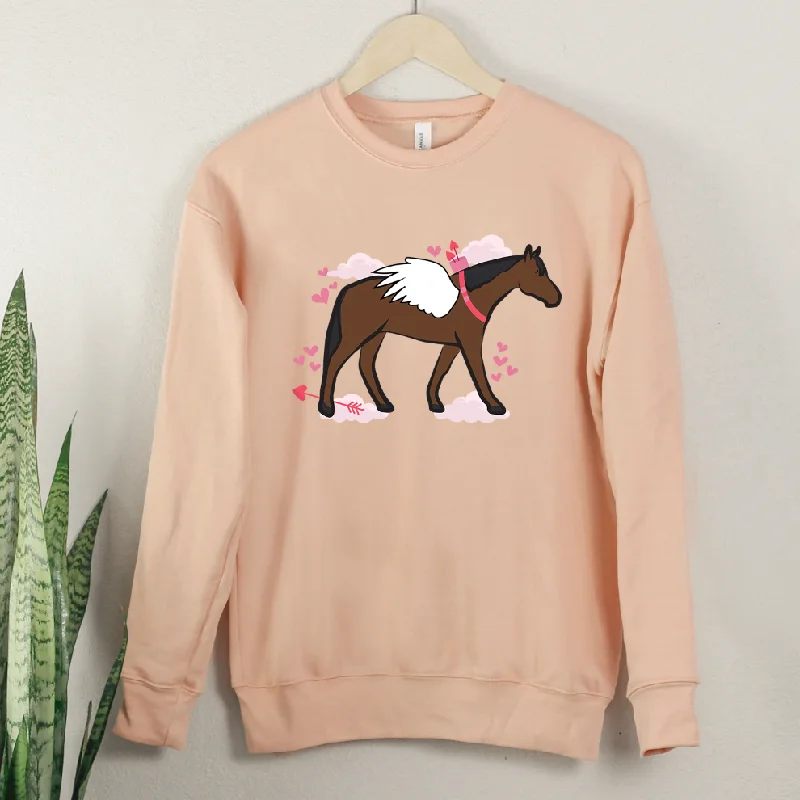 Women's Blouse for SchoolCupid Horse Crewneck (S-3XL) - Multiple Colors!