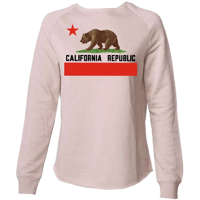 Women's Blouse with V-Shaped CollarDon Pimentel California Republic Bear Flag Black Text Super Soft Crewneck Sweater Women's Blouse with V-Shaped CollarDon Pimentel California Republic Bear Flag Black Text Super Soft Crewneck Sweater
