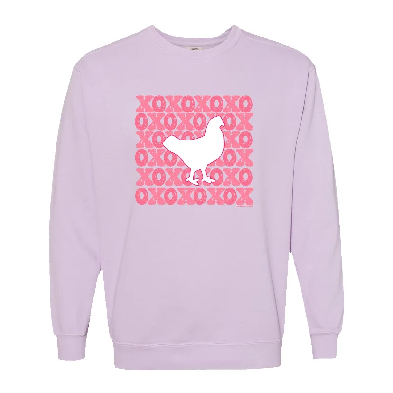 Women's Blouse with PleatsXO Chicken Crewneck (S-3XL) - Multiple Colors!