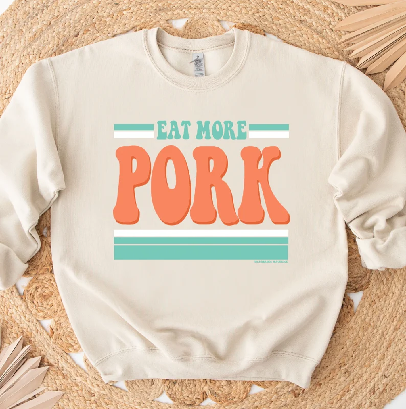Women's Ruffled BlouseEat More Pork Crewneck (S-3XL) - Multiple Colors!